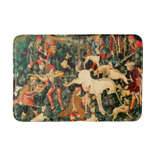 Unicorn Tapestries Medieval Classic Defends Hunt Bath Mat