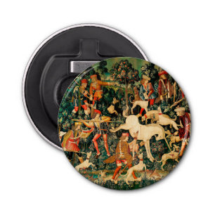 Unicorn Tapestries Medieval Classic Defends Hunt Bottle Opener