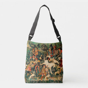 Unicorn Tapestries Medieval Classic Defends Hunt Crossbody Bag