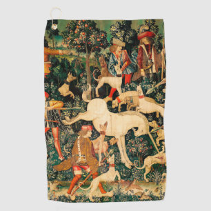 Unicorn Tapestries Medieval Classic Defends Hunt Golf Towel