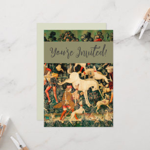 Unicorn Tapestries Medieval Classic Defends Hunt Invitation