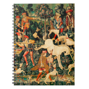 Unicorn Tapestries Medieval Classic Defends Hunt Notebook