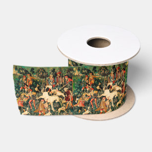 Unicorn Tapestries Medieval Classic Defends Hunt  Satin Ribbon