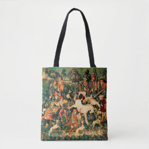 Unicorn Tapestries Medieval Classic Defends Hunt  Tote Bag