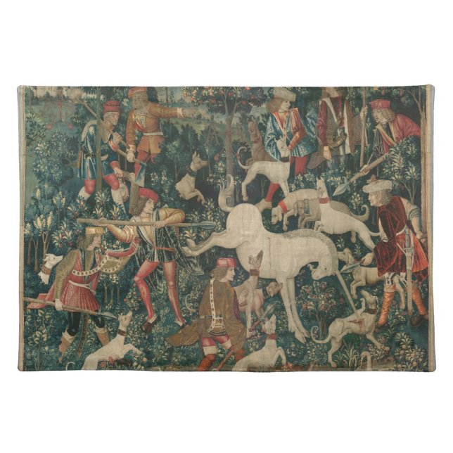 Unicorn Tapestry Cloth Placemat (Front)