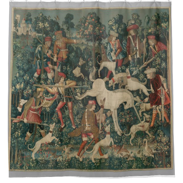 Unicorn Tapestry Shower Curtain (Front)