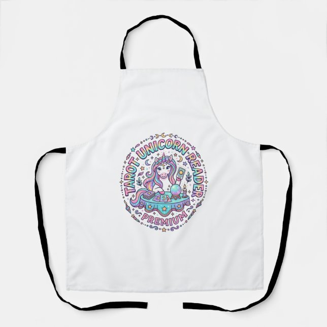 Unicorn Tarot Unicorn Reader Premium Funny Print o Apron (Front)