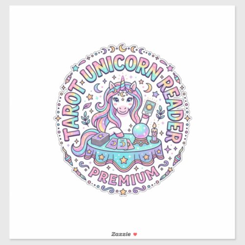 Unicorn Tarot Unicorn Reader Premium Funny Print o Sticker