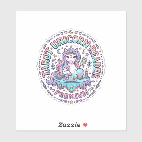 Unicorn Tarot Unicorn Reader Premium Funny Print o Sticker