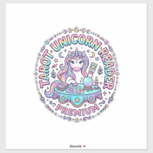 Unicorn Tarot Unicorn Reader Premium Funny Print o Sticker