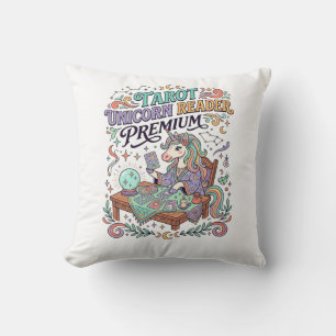 Unicorn Tarot Unicorn Reader Premium Kawaii Appare Throw Pillow