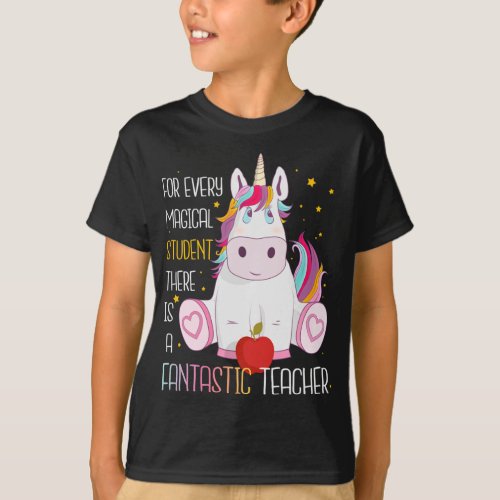 Unicorn Teacher Appreciation Gift For Preschool Te T_Shirt