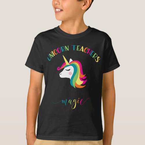 Unicorn Teacher Magical Thank You Appreciation Gif T_Shirt