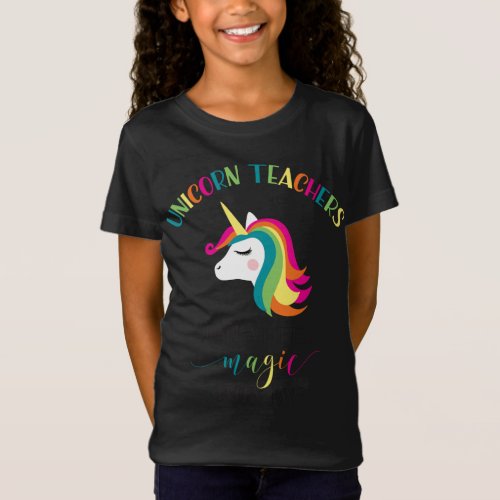 Unicorn Teacher Magical Thank You Appreciation Gif T_Shirt