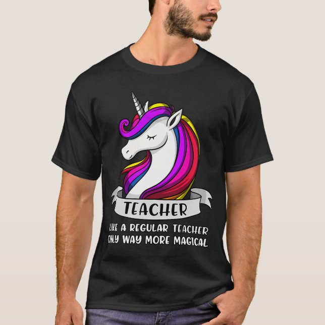 Unicorn Teacher School T-Shirt (Front)