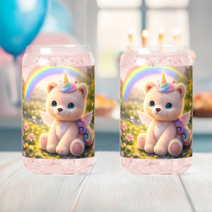 Unicorn teddy bear/glasses/tumblers/drinkware can glass