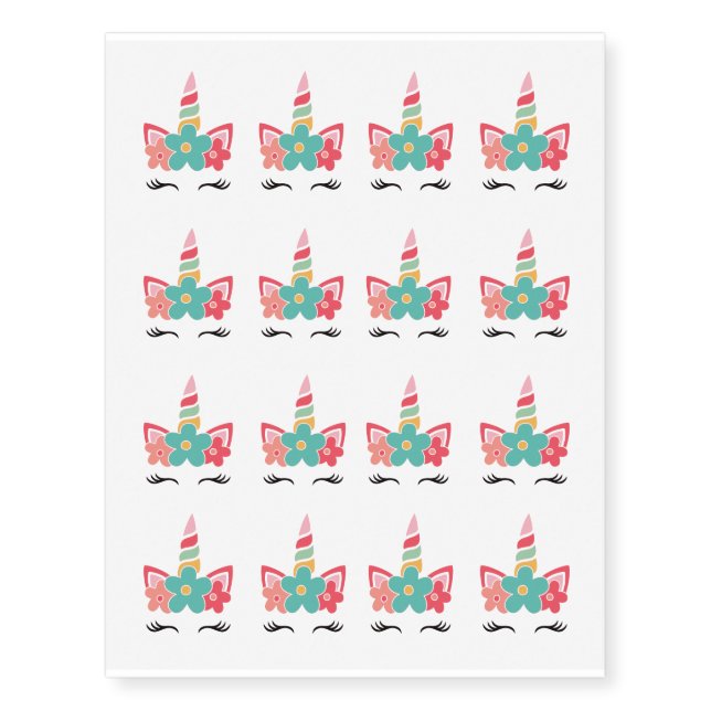 Unicorn Temporary Tattoo (Front)