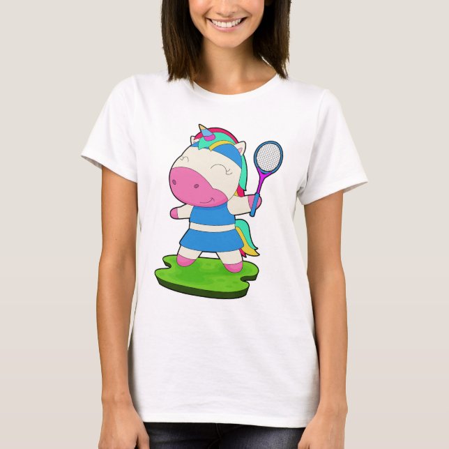 Unicorn Tennis Tennis racket T-Shirt (Front)