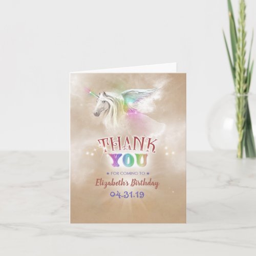 Unicorn Thank You - Magical unicorn thank you cards
