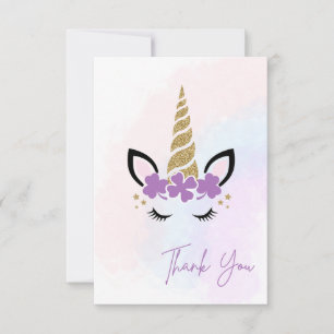 Unicorn Thank You Card