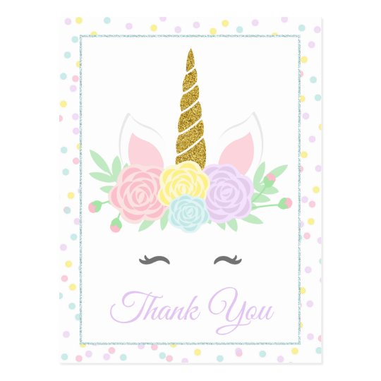 Cartes De Remerciement We Heart Unicorn - Lot De 8 Cartes Avec Enveloppes Roses - Format A6
