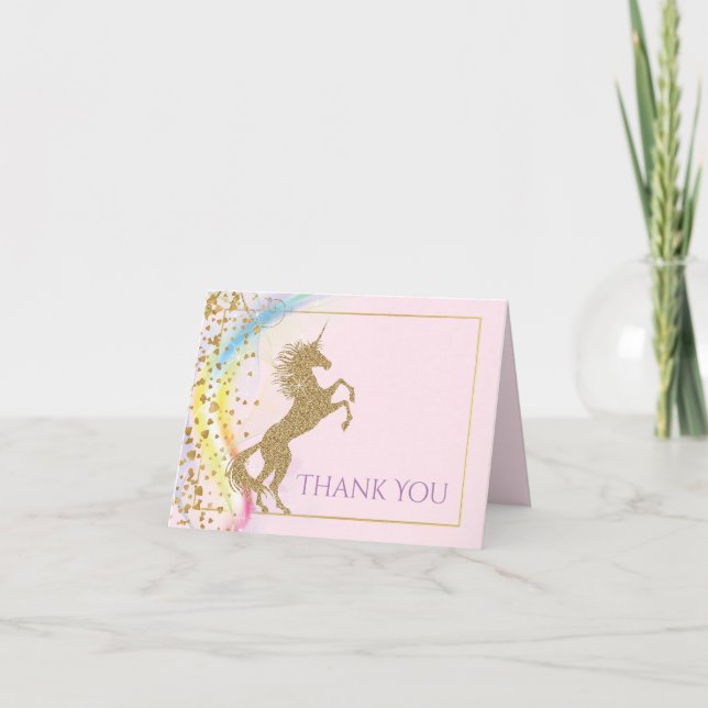 Unicorn Thank You Cards (Front)