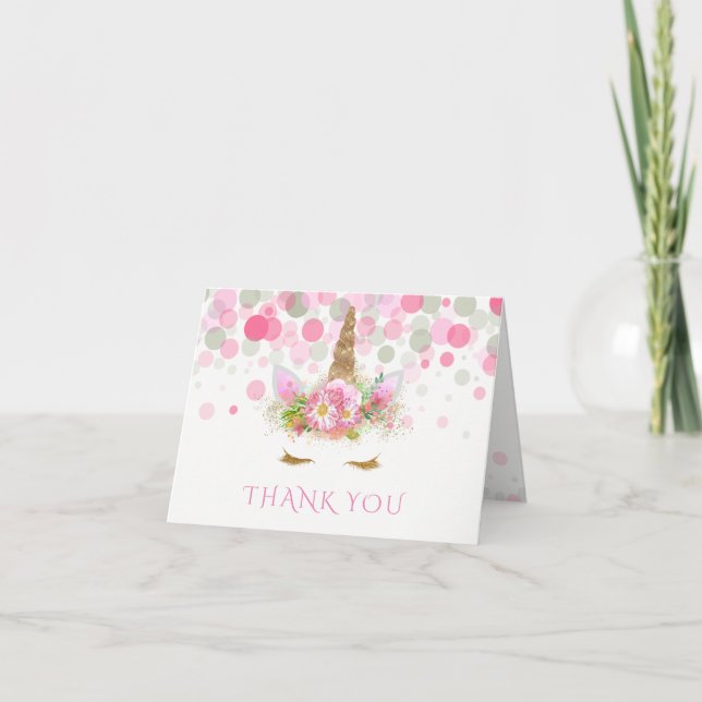 Unicorn Thank You Cards (Front)
