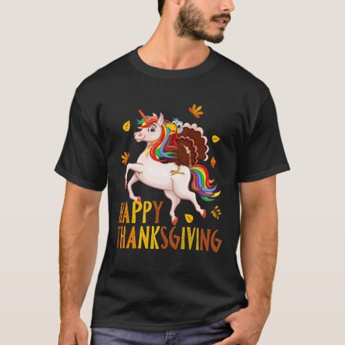 Unicorn Thanksgiving Shirt Girls Kids Unicorn Turk