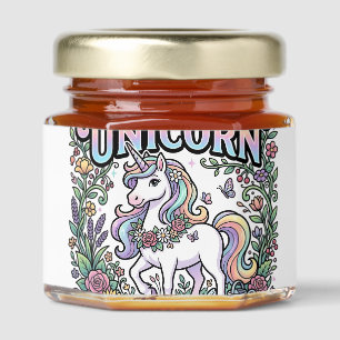 Unicorn The Garden Unicorn Commercial Vector Desig Honey Jar Favors