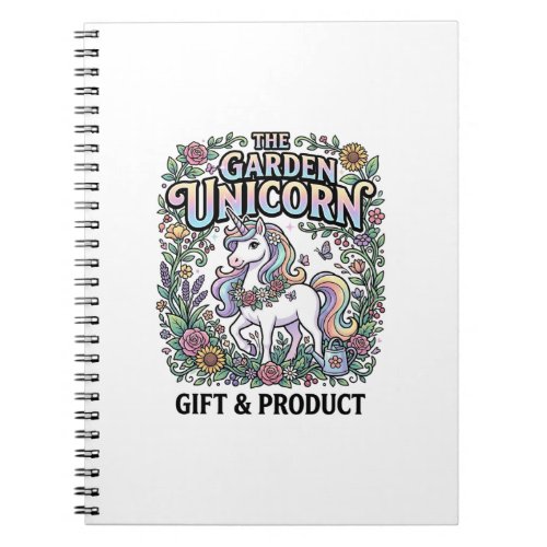 Unicorn The Garden Unicorn Commercial Vector Desig Notebook