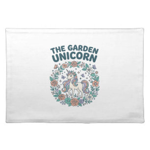 Unicorn The Garden Unicorn Trendy T-Shirt Design_1 Cloth Placemat