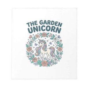 Unicorn The Garden Unicorn Trendy T-Shirt Design_1 Notepad