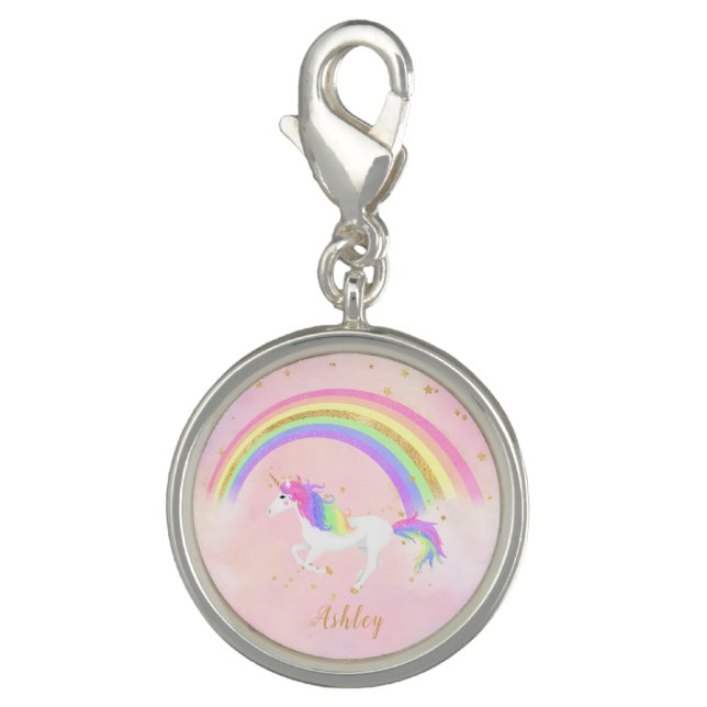 Unicorn theme charm | Magical Pink & Gold (Front)