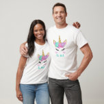 unicorn themed party Parent(s) Birthday T-shirt<br><div class="desc">Parent(s) Birthday T-shirt for unicorn themed party</div>