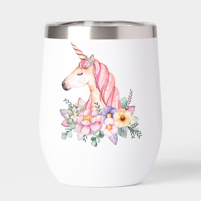Unicorn Thermal Wine Tumbler (Back)