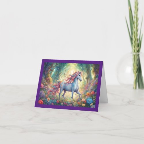 Unicorn Thinking Of You Greeting Card