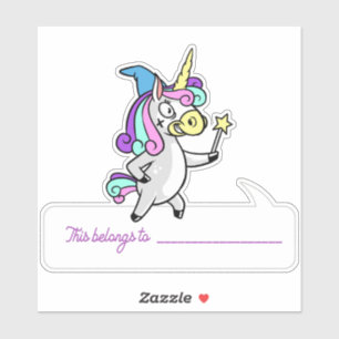 Unicorn This Belongs To - Back To School Sticker