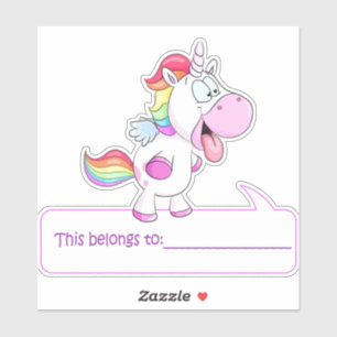 Unicorn This Belongs To - Back To School Sticker