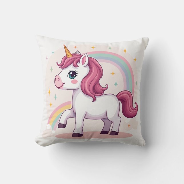 Unicorn Throw Pillow (Front)