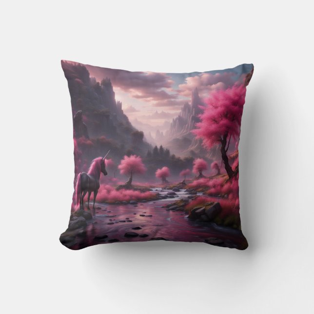 Unicorn Throw Pillow (Front)