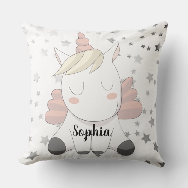Unicorn Throw Pillow (Front)