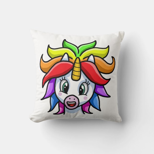Unicorn Throw Pillow (Front)