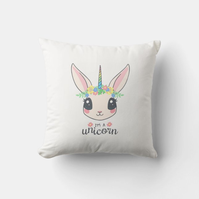 Unicorn Throw Pillow (Front)
