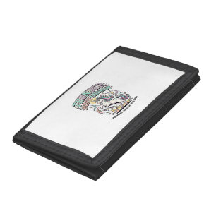 Unicorn Thunder Horn Energy Retro Style Product Gr Trifold Wallet