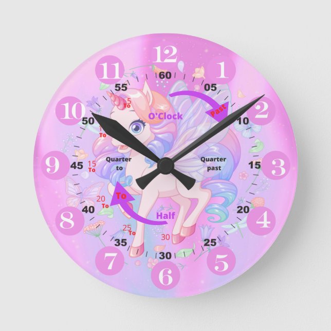 Unicorn Time Learning Clock (Front)