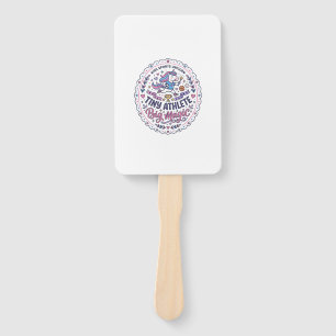 Unicorn Tiny Athlete Big Magic Playful Print on De Hand Fan