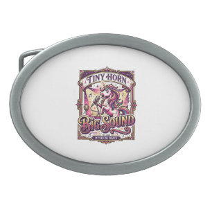 Unicorn Tiny Horn Big Sound Stylish Merch Design_1 Belt Buckle