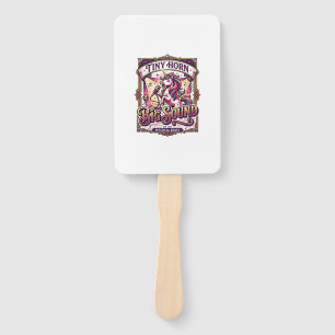 Unicorn Tiny Horn Big Sound Stylish Merch Design_1 Hand Fan
