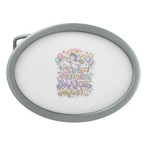 Unicorn Tiny Human Major Magic Premium Vector Vect Belt Buckle