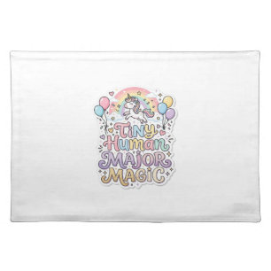 Unicorn Tiny Human Major Magic Premium Vector Vect Cloth Placemat
